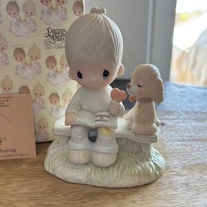 Precious Moments Figurine - Loving Is Sharing (Boy)